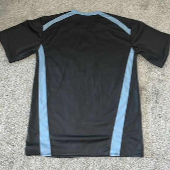 Gray Blue UNC North Carolina Tar Heels Chapel Hill Pro Edge T Shirt Work Out Gym - Picture 3 of 3